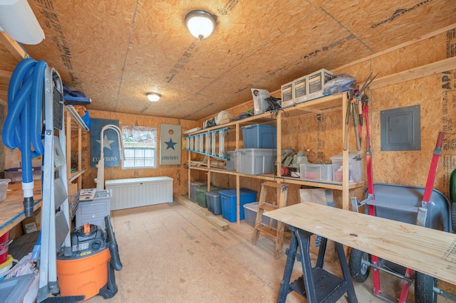 storage area featuring electric panel