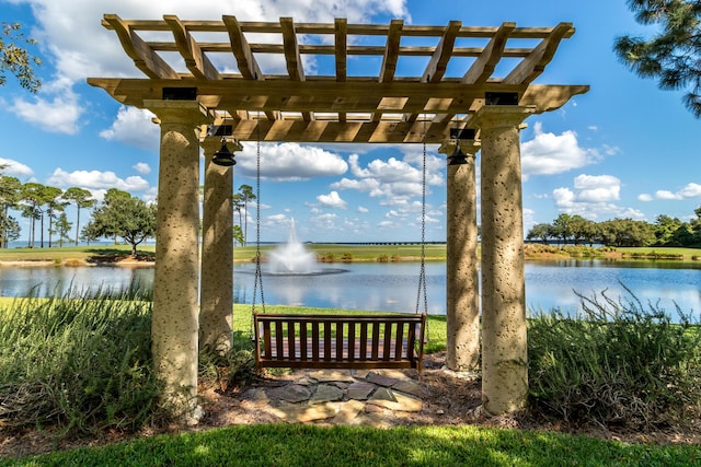 view of water feature