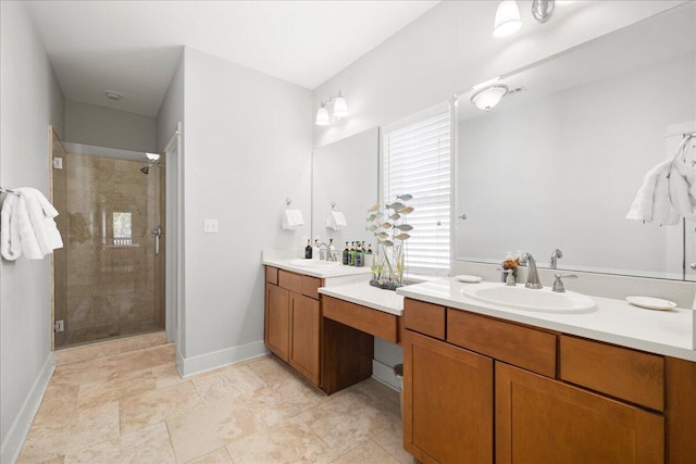 54 Rue Du Soleil, Santa Rosa Beach, FL 32459 - bathroom featuring vanity and a shower stall