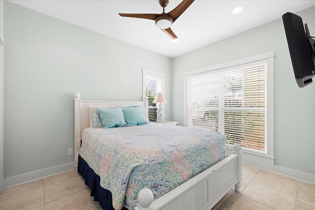 54 Rue Du Soleil, Santa Rosa Beach, FL 32459 - bedroom with light tile patterned flooring and a ceiling fan