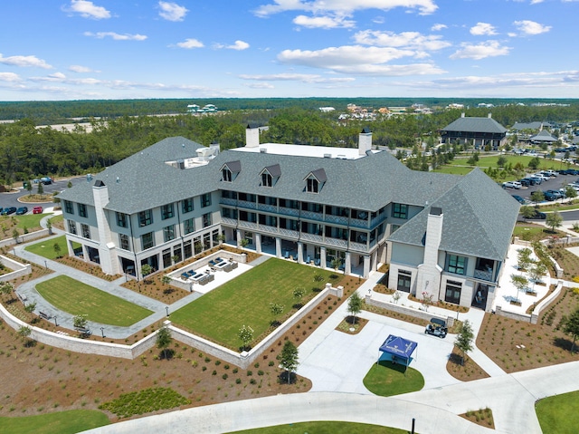 aerial view featuring a residential view