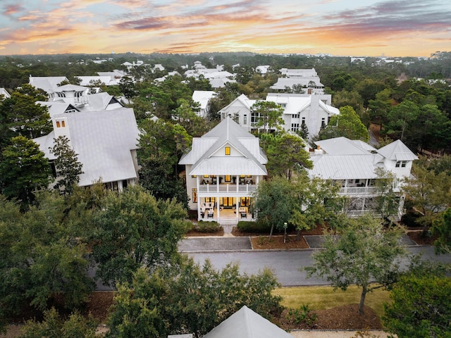 drone / aerial view featuring a residential view