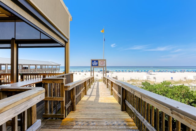 9860 S Thomas Dr Unit 921, Panama City Beach, FL 32408 - view of property's community with a water view and a beach view