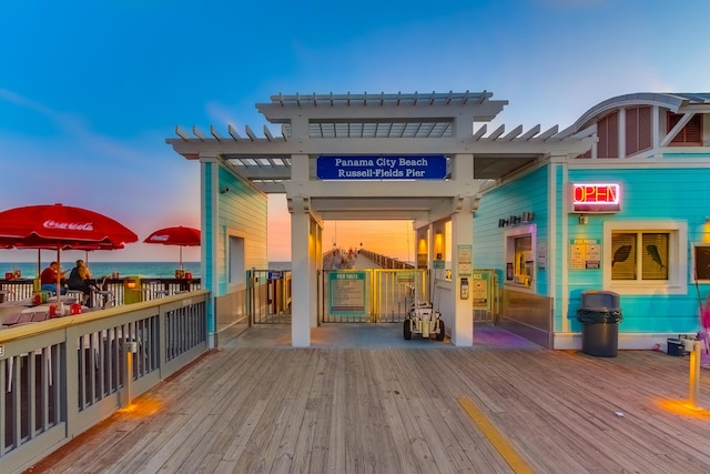 9860 S Thomas Dr Unit 921, Panama City Beach, FL 32408 - back of property featuring a pergola