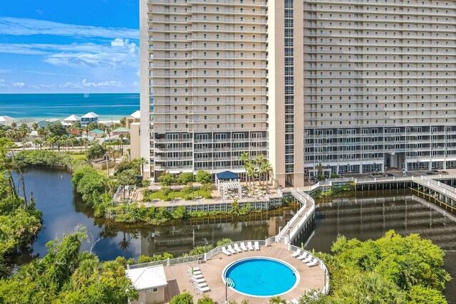 9860 S Thomas Dr Unit 921, Panama City Beach, FL 32408 - exterior space featuring a water view