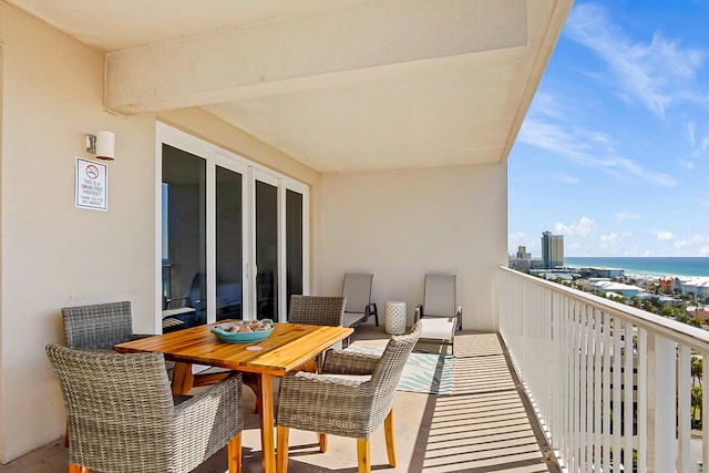 9860 S Thomas Dr Unit 921, Panama City Beach, FL 32408 - balcony featuring a water view