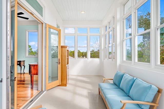 sunroom / solarium with plenty of natural light