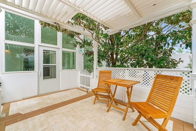 view of sunroom