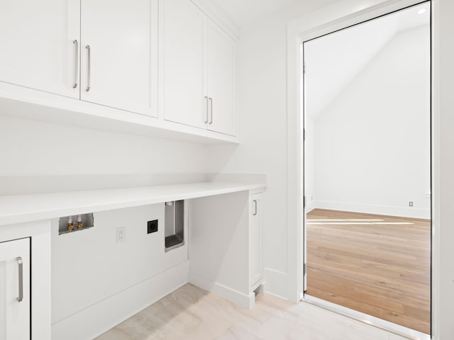 59 Arboleda Dr, Santa Rosa Beach, FL 32459 - clothes washing area featuring hookup for a washing machine, cabinet space, hookup for an electric dryer, and baseboards