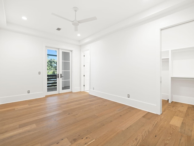 59 Arboleda Dr, Santa Rosa Beach, FL 32459 - empty room with light wood-style floors, recessed lighting, visible vents, and baseboards