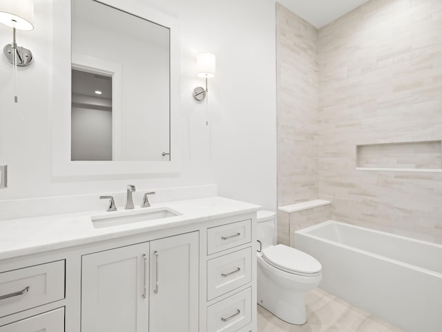 59 Arboleda Dr, Santa Rosa Beach, FL 32459 - full bath with washtub / shower combination, vanity, and toilet