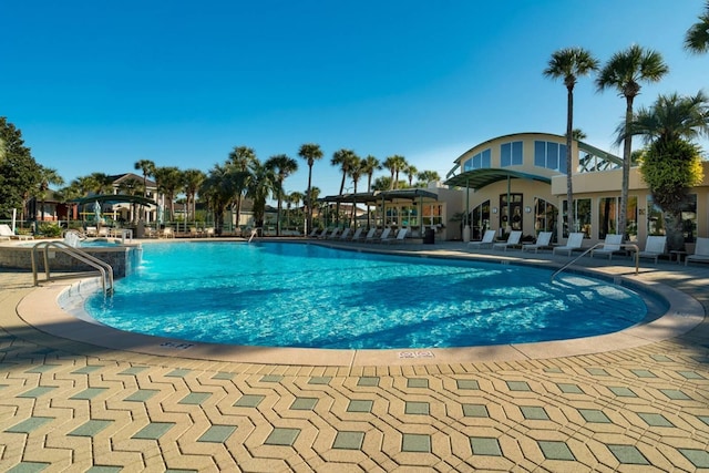 view of pool with a patio area