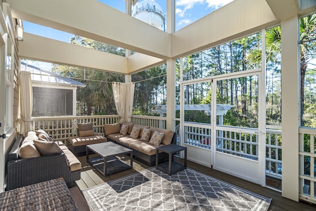 view of sunroom