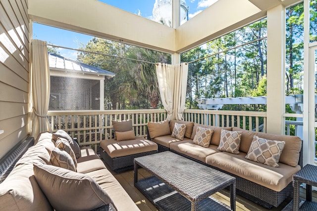 view of sunroom