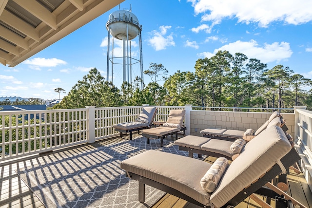 view of patio with outdoor lounge area