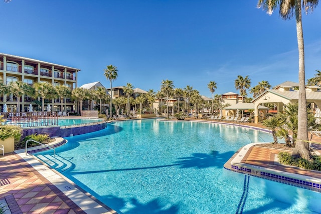 pool featuring a patio