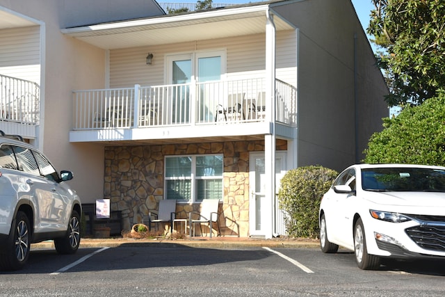 exterior space with a balcony