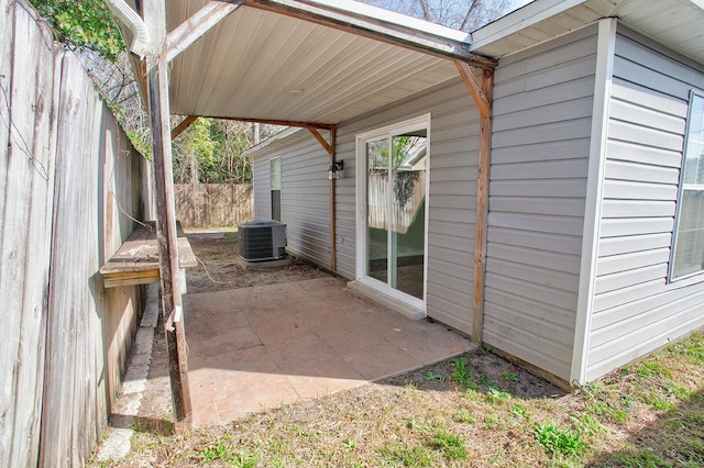 view of patio with central AC