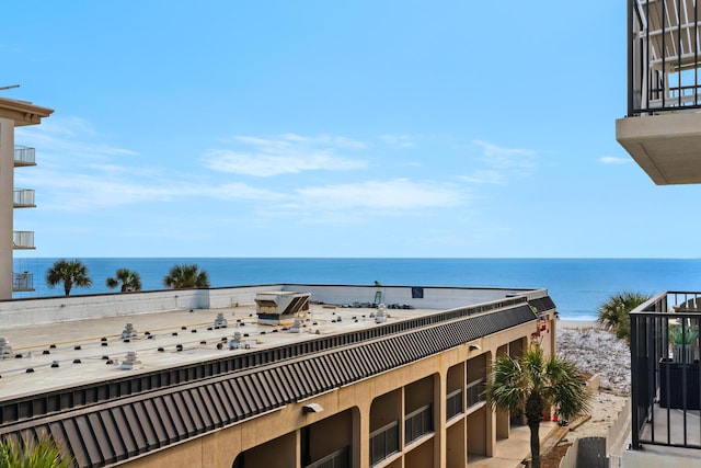 property view of water with a view of the beach