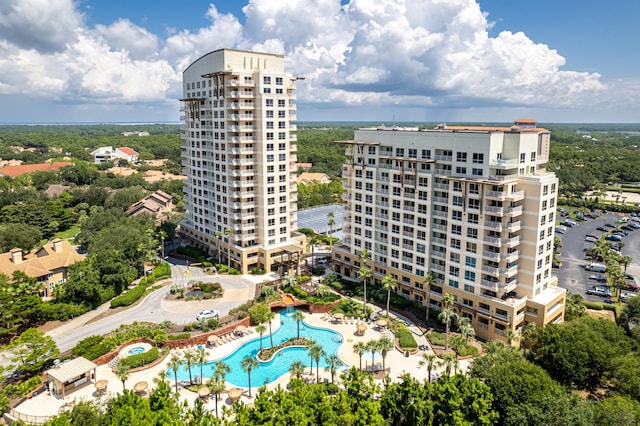 birds eye view of property