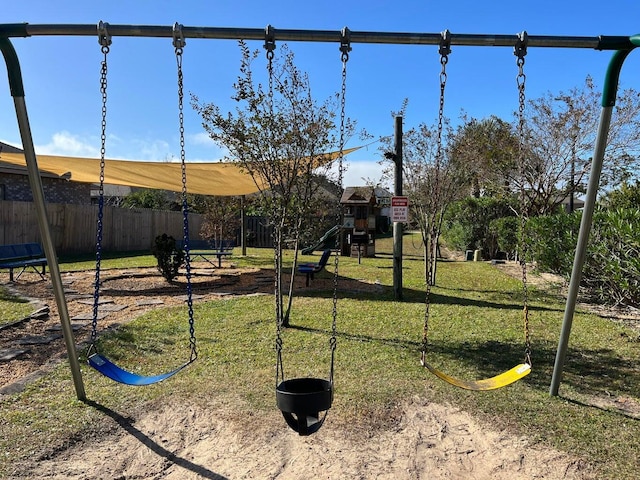 1729 Waterford Sound Blvd, Gulf Breeze, FL 32563 - view of jungle gym with a lawn