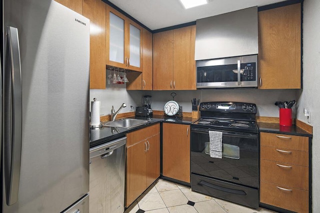 kitchen featuring sink and appliances with stainless steel finishes