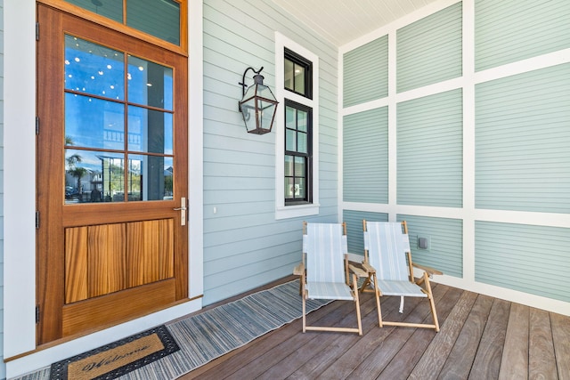 property entrance with a porch