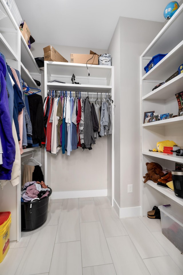 view of walk in closet