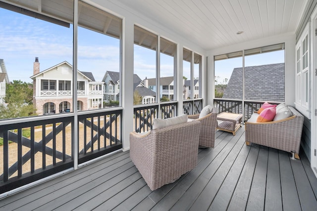 view of sunroom / solarium