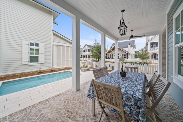 exterior space with wood ceiling