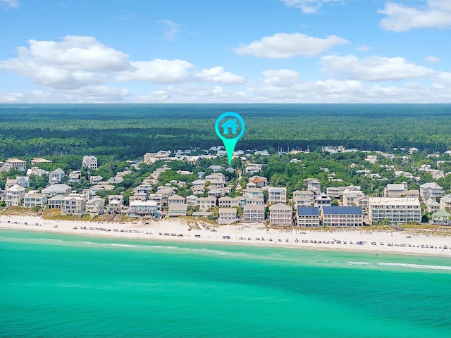 139 Brown St, Santa Rosa Beach, FL 32459 - drone / aerial view featuring a water view and a view of the beach
