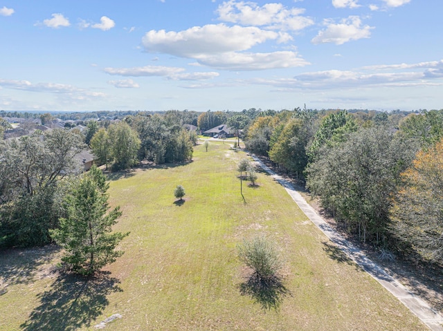 bird's eye view with a rural view