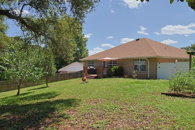 5205 Whitehurst Ln, Crestview, FL 32536 - view of yard with a wooden deck