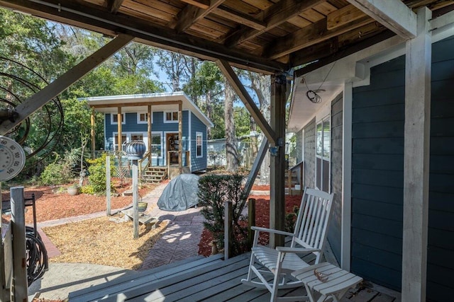 view of wooden deck