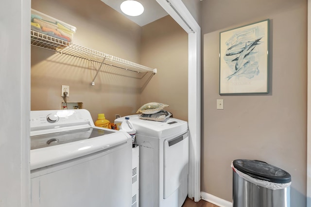 laundry room with laundry area and independent washer and dryer