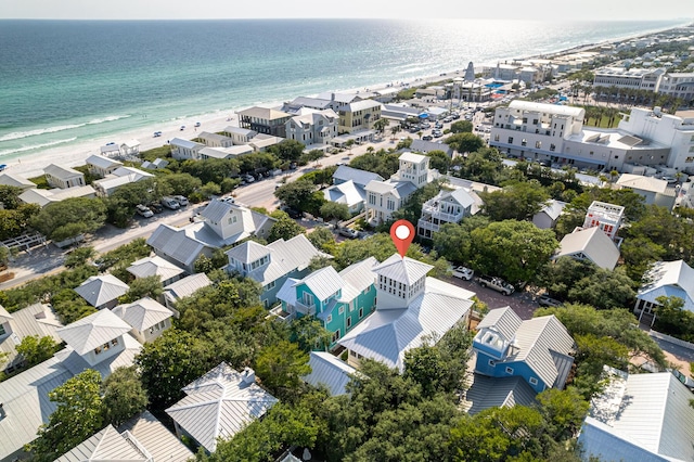 36 E Ruskin St, Santa Rosa Beach, FL 32459 - drone / aerial view with a water view and a beach view
