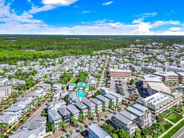 bird's eye view with a residential view