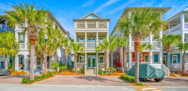 view of front of house with french doors