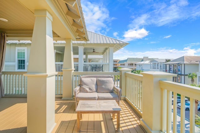 balcony featuring a residential view