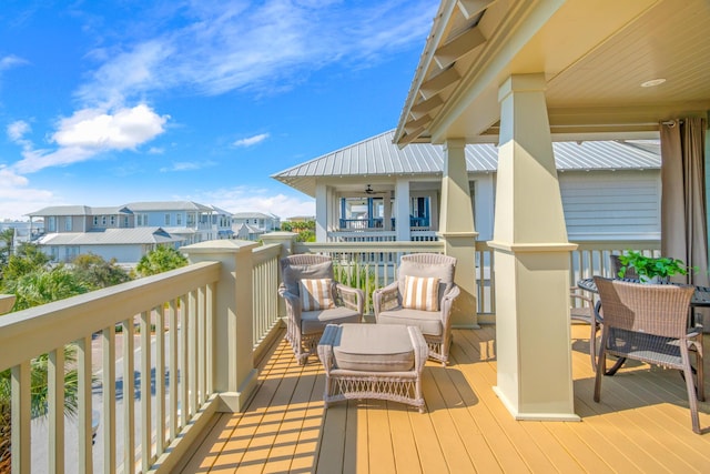 deck featuring a residential view