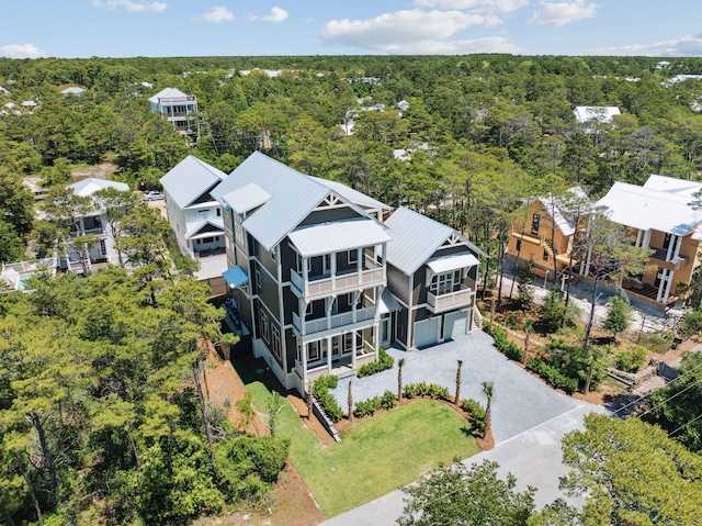215 Buddy St, Santa Rosa Beach, FL 32459 - aerial view of property and surrounding area with a heavily wooded area