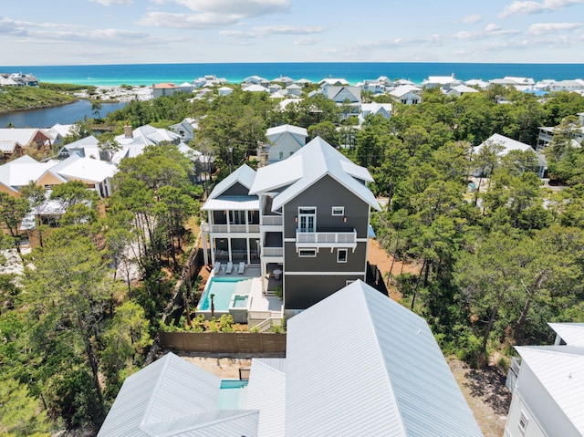 215 Buddy St, Santa Rosa Beach, FL 32459 - drone / aerial view of a nearby body of water and a pool