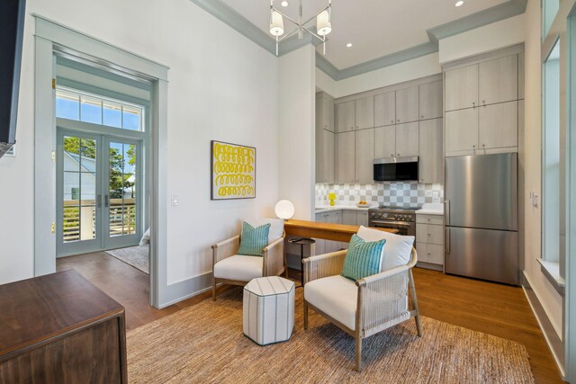 215 Buddy St, Santa Rosa Beach, FL 32459 - sitting room with light wood-style flooring, baseboards, and recessed lighting