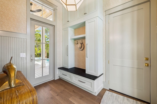 215 Buddy St, Santa Rosa Beach, FL 32459 - mudroom with dark wood finished floors