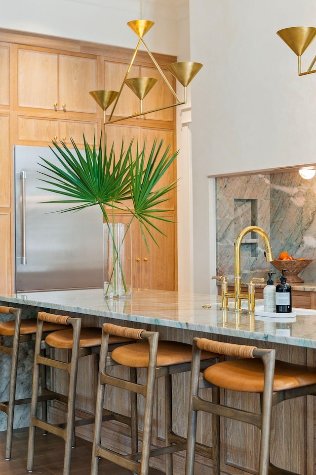 215 Buddy St, Santa Rosa Beach, FL 32459 - indoor wet bar with wood finished floors