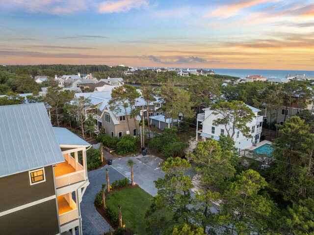 215 Buddy St, Santa Rosa Beach, FL 32459 - aerial view at dusk of a residential view and a water view