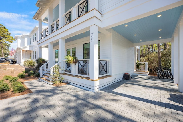 exterior space with a porch