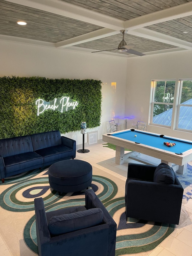 view of patio featuring an outdoor living space and ceiling fan