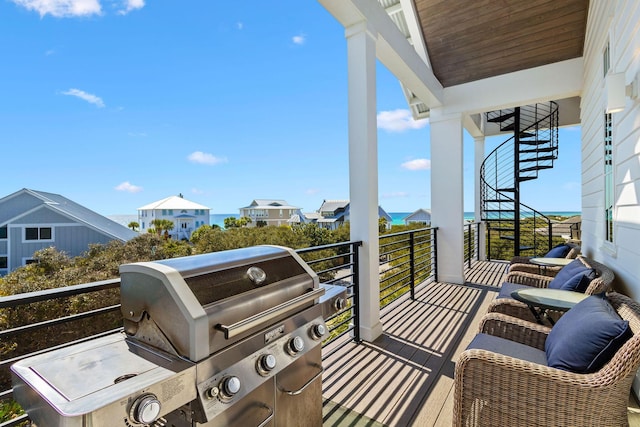 balcony with grilling area