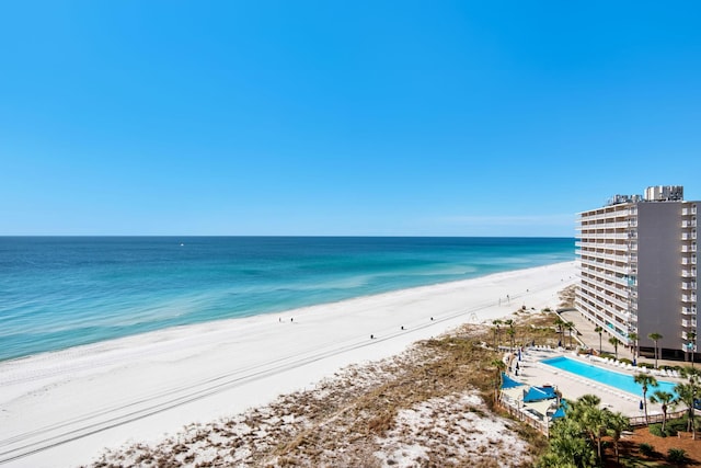 property view of water with a view of the beach